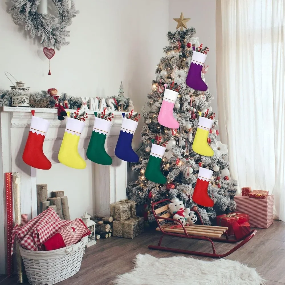 200Pcs Felt Christmas Stockings - 15