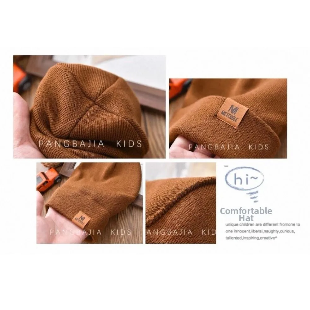 Unisex Autumn Winter Riding Hat Knitted Cuffed Beanie Hats Warm Cycling Cap Women Men