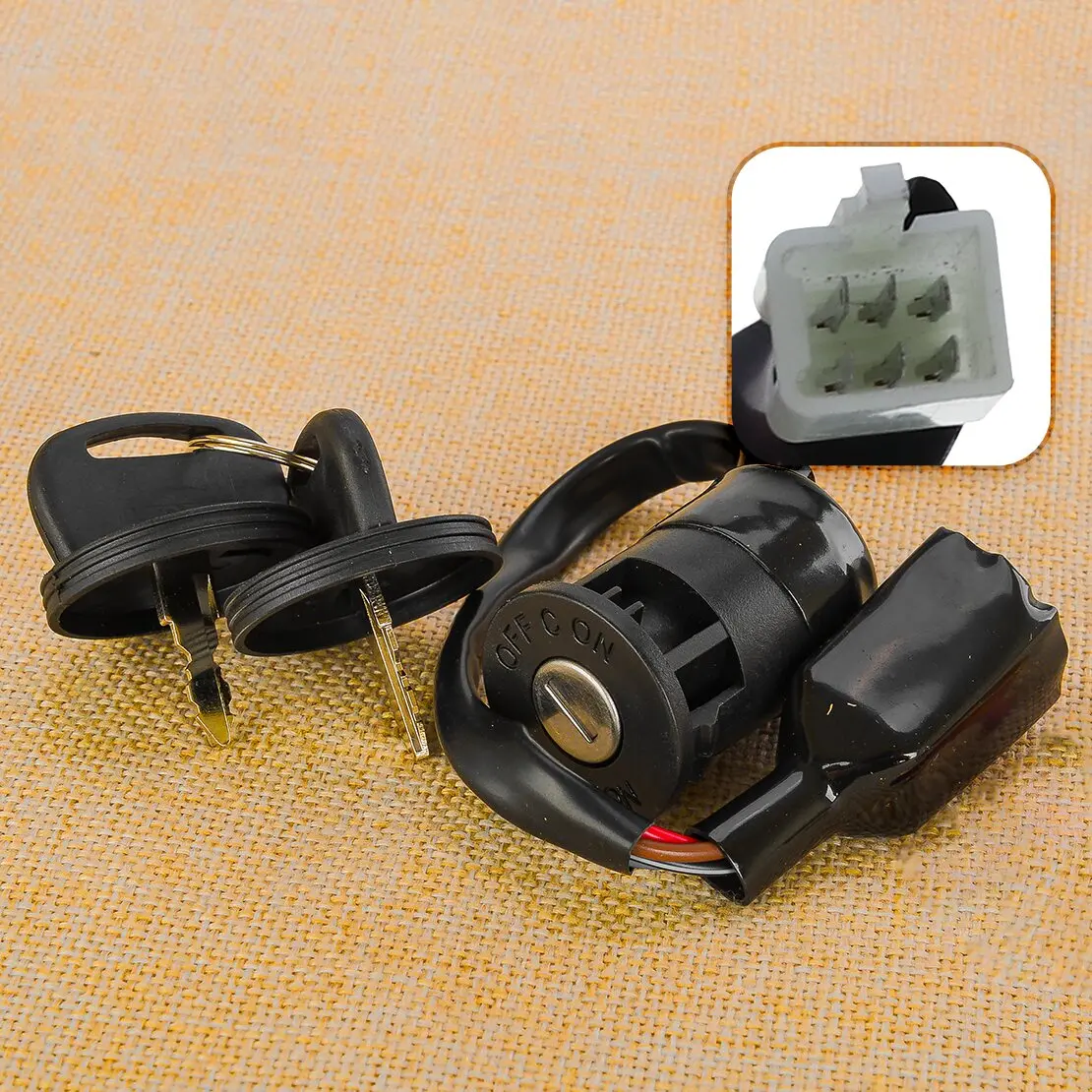 

0450549 0453417 6-контактный переключатель зажигания, подходит для Polaris Outlaw 50 90 110 Scrambler Predator