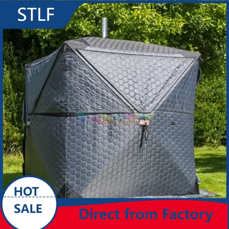 STLF 4 Person Winter Insulated Portable Quick Open Camping Tent Outdoor Ice Fishing Tent Stove Camping Hiking Ice