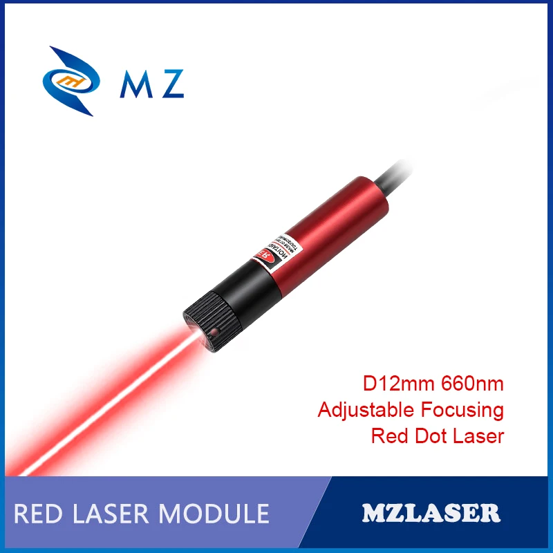 

Adjustable Focusing Red Dot Laser Module 660nm D12mm 50mW 100mW 3V 5V 12V 24V Industrial Grade for Woodworking Machinery