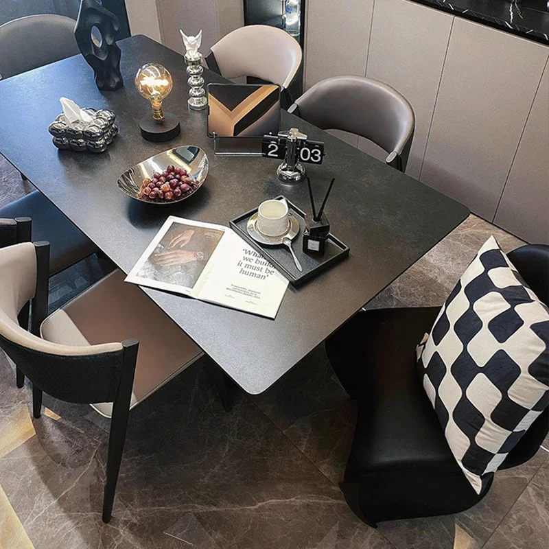 Stand Italian Dining Table Coffee Household Kitchen Black Dining Table Waterproof Reception Juegos De Comedor Salon Decoration