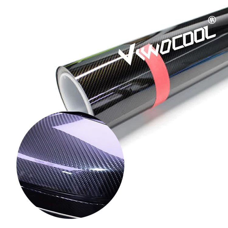 

Прямая продажа с фабрики Viwocool, защитная пленка для автомобильной краски, черная пленка из углеродного волокна из ТПУ, толщина 7,5 мил, гарантия более 5 лет