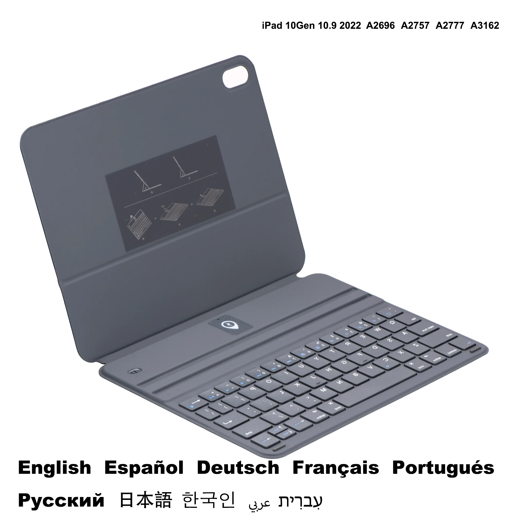 حافظة جلدية فوليو لوحة المفاتيح لجهاز iPad حافظة لوحة المفاتيح iPad 10th 11th A16 الجيل Air Pro 10.9 11 12.9 13 بوصة M2 M3 M4 2024 2025
