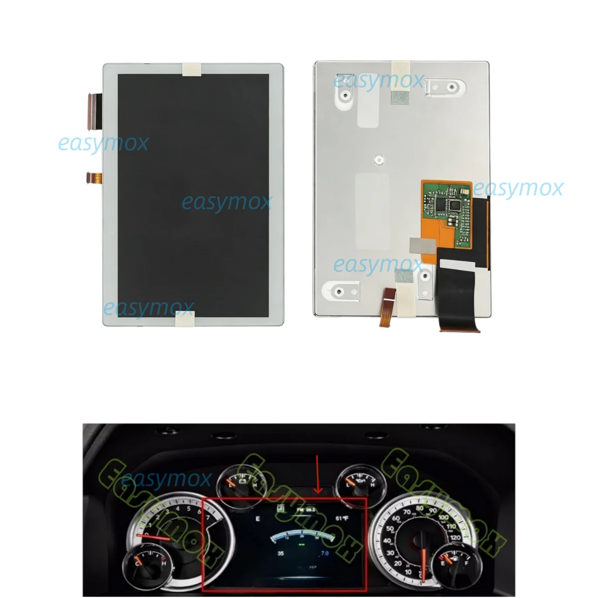 7" Instrument Cluster LCD Display For 2013-2019 Dodge Ram 1500 2500 3500 Dashboard Replacement Repair Parts P56045644AH