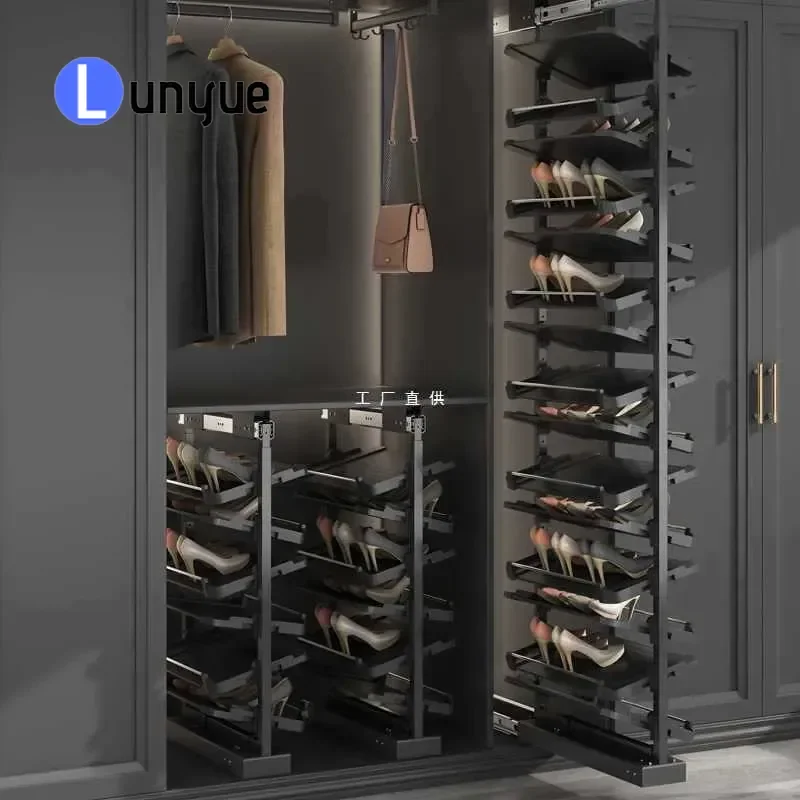 Telescopic Shoe Rack Cabinet Deep High Capacity Storage Straight Pull Split Level Organizer for Home Improvement Cloakroom