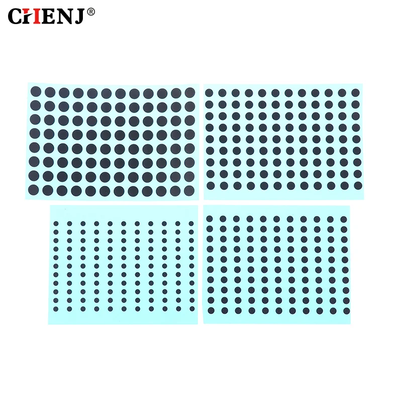 قطر 3/4/5/6 مللي متر 4 أحجام منصات مطاطية موصلة سوداء طقم تصليح لوحة المفاتيح للتحكم عن بعد بالأشعة تحت الحمراء أزرار مطاطية موصلة #1