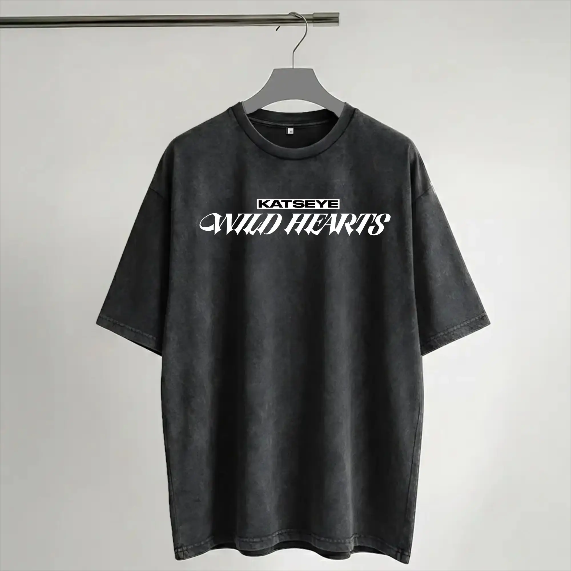 KATSEYEs WILD HEARTS T Shirts Hip Hop Washed Short Sleeve Harajuku T-Shirts  Vintage Men Women Streetwear Graphic Tops Tees