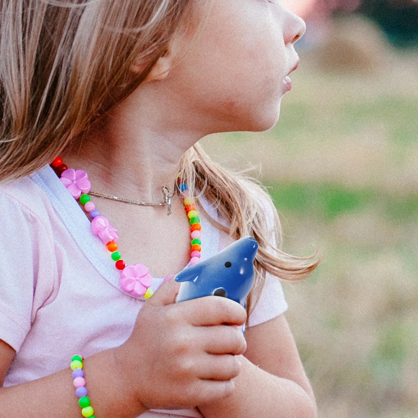 أداة الأكرينا الصغيرة المحمولة من السيراميك دولفين ذات 6 فتحات للمبتدئين مشغلات الموسيقى أداة الأكرينا الصغيرة