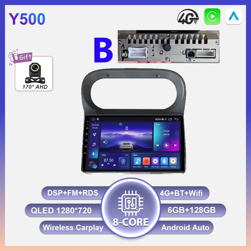 Android 16 Carplay Auto autoradio voor Renault Twingo 1 2005 - 2013 multimediaspeler autoradio Wifi BT scherm GPS navigatie