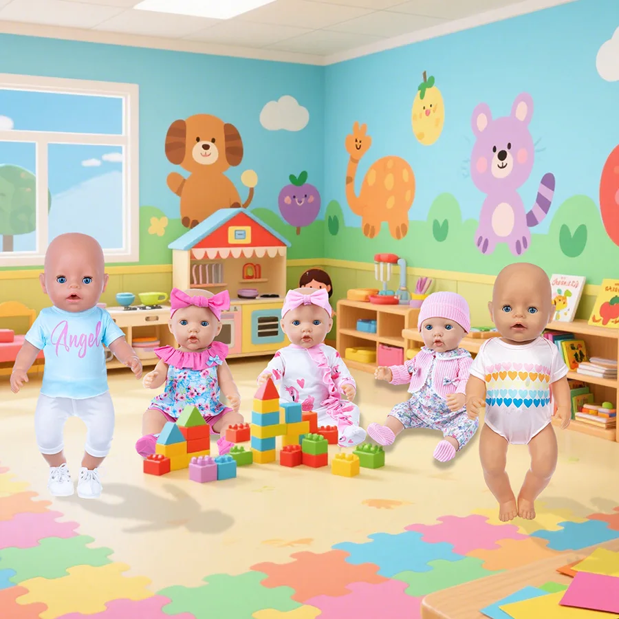 น่ารักตุ๊กตาเกิดใหม่ชุดนอนสําหรับ 45 ซม.เด็กทารก Reborn ตุ๊กตาเสื้อผ้าอุปกรณ์เสริม 18 นิ้วตุ๊กตาของเล่นของเรารุ่น Nenuco