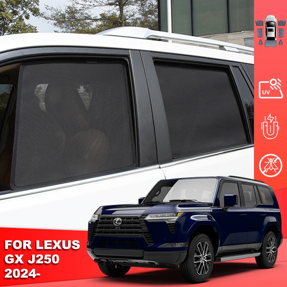 For Lexus GX 550 550H GX550H 2024 2025 Magnetic Car Sunshade Front Windshield Curtain Rear Side Baby Window Mesh Sun Shade Visor