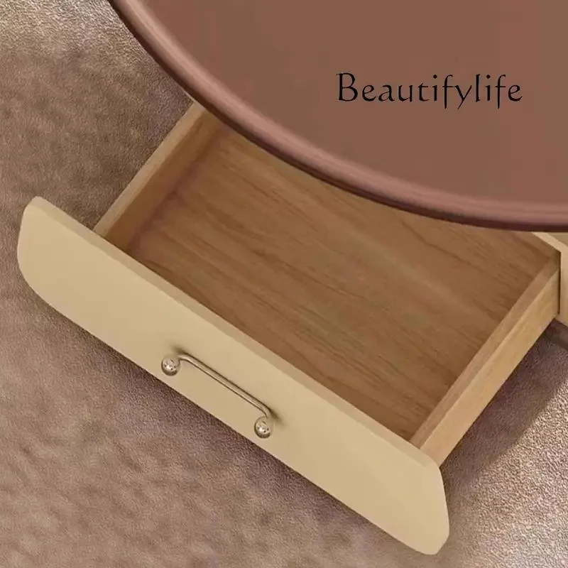 JY الشمال نمط مجموعات طاولة القهوة المستديرة العصرية الفاخرة طاولة القهوة الحديثة غرفة المعيشة طاولة تخزين مخفية دي صالون أثاث المنزل #5