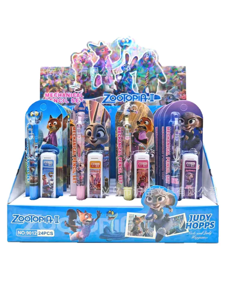 6/24 قطعة أنيمي جديد ل Zootopia2 مجموعة أقلام رصاص ميكانيكية القرطاسية الملء ليس من السهل كسر الرصاص قلم رصاص ميكانيكي هدايا عيد الميلاد #5