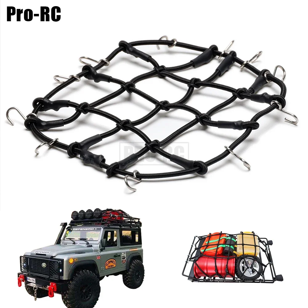

1 шт. 138*115 мм эластичная сетка для багажа, черная для RC Rock Crawler Car 1/10 AXIAL SCX10 MN99S D90, аксессуары