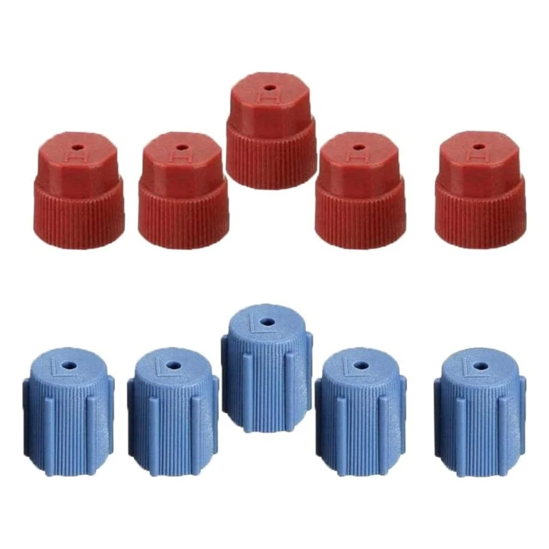 M2EE 10Pcs Air Conditioning Service Port Caps HVAC Cover for R134a Automotive Systems High/Low Side Maintenance Protections