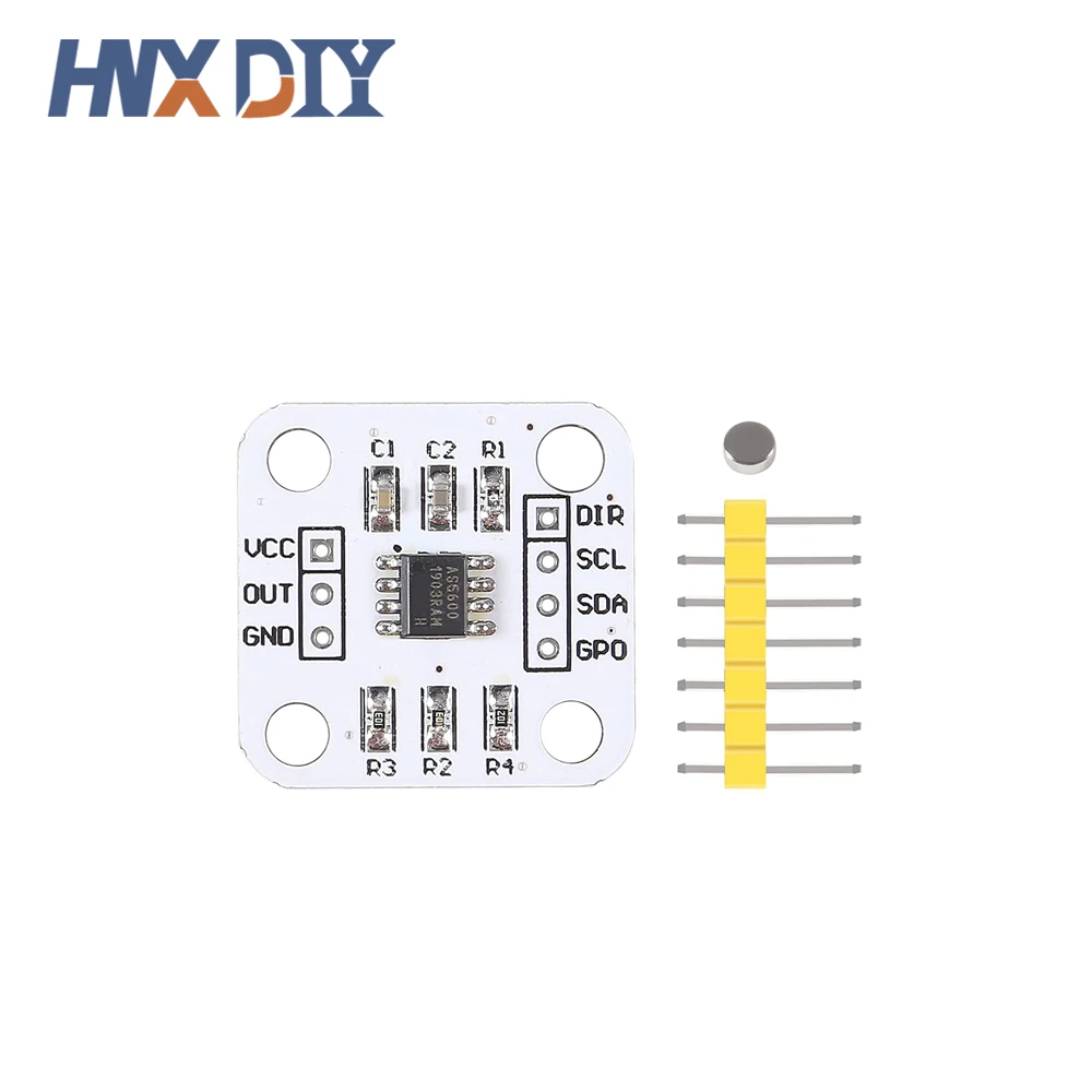 1/5/10 Stück AS5600 Magnetischer Encoder Induktionswinkelmesssensormodul 12bit Hohe Präzision – Detail 5