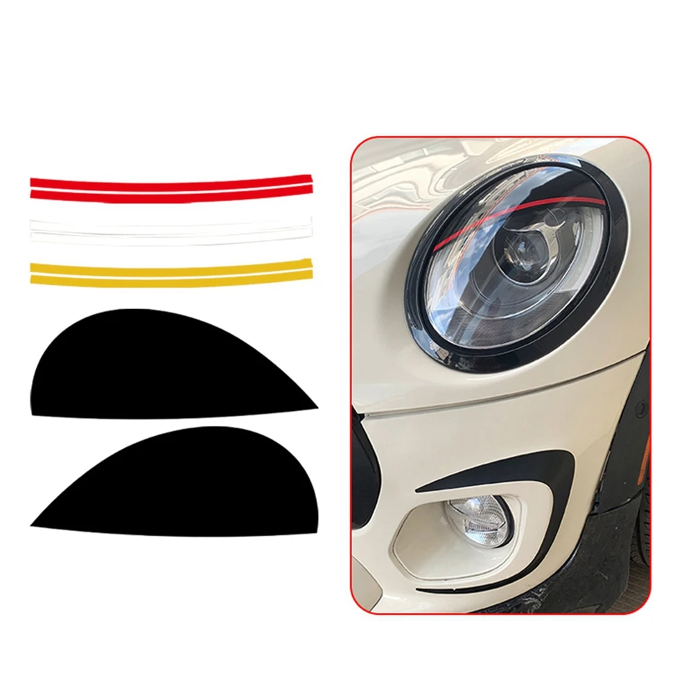 Car Headlights Eyebrows Eyelids Cover Eyelash Head Light Lamp Stickers for MINI Cooper F54 F55 F56 F57 R55