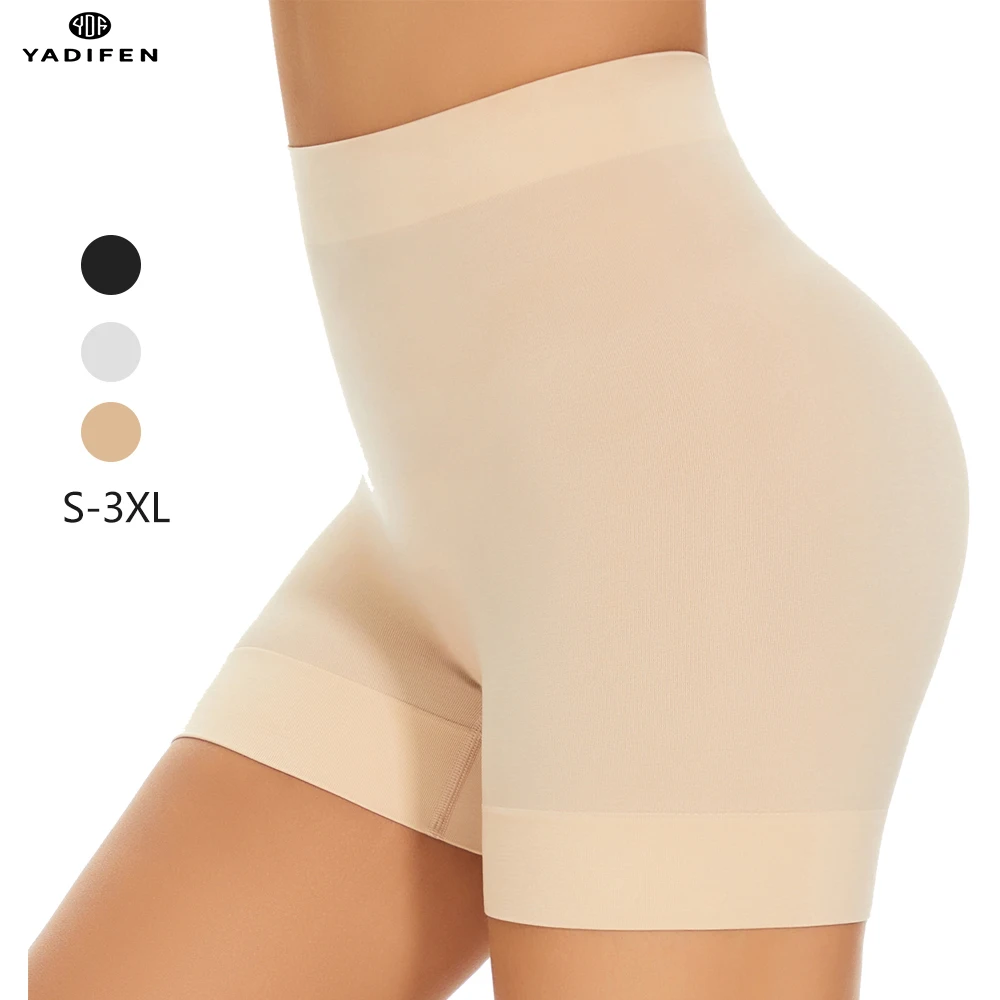 Anti Chafing Slip Shorts for Women High Waist Safety Boyshorts Invisible Under Dress Seamless Underwear Smooth Control Panties