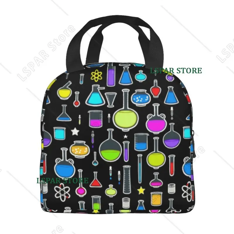 Beakers Laboratory Technology Insulated Lunch Bags for Work School Science Chemistry Leakproof Cooler Thermal Bento Box Children