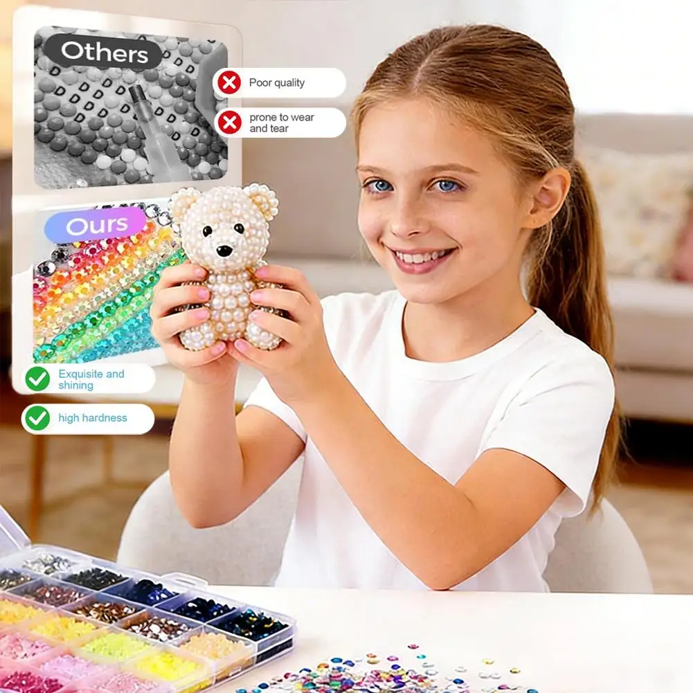 

24Grid Mixed Color Resin Drill Rhinestone Set 3mm DIY Clothing Flatback Nail Drill Mobile Phone Clothing Decoration Nails Crafts