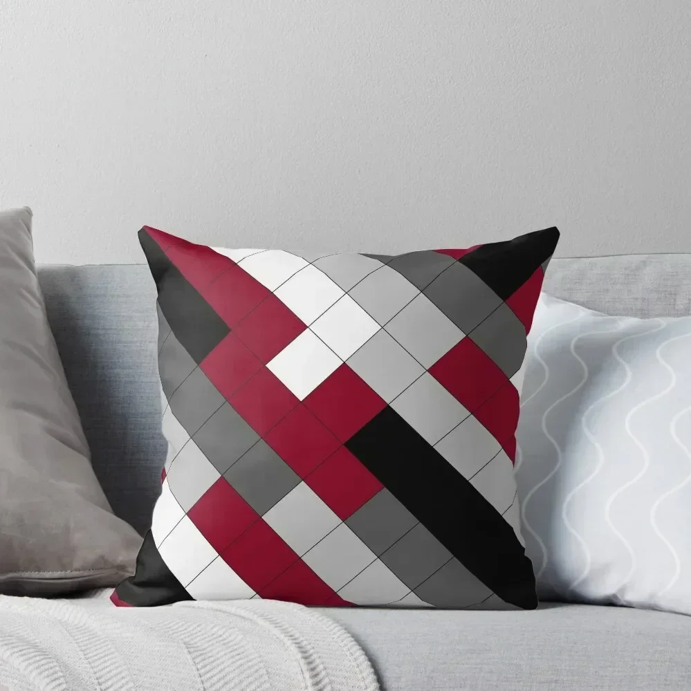 

2 Shades Of Gray Black and Burgundy Throw Pillow Rectangular Cushion Cover Christmas Pillowcase pillow