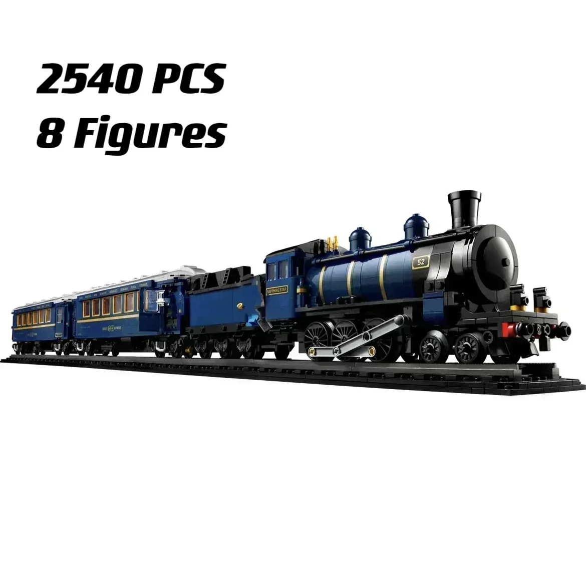2024 New Express Train Classic 140th Anniversary Luxury Train Locomotive Transport Building Block Model Compatible with 21344