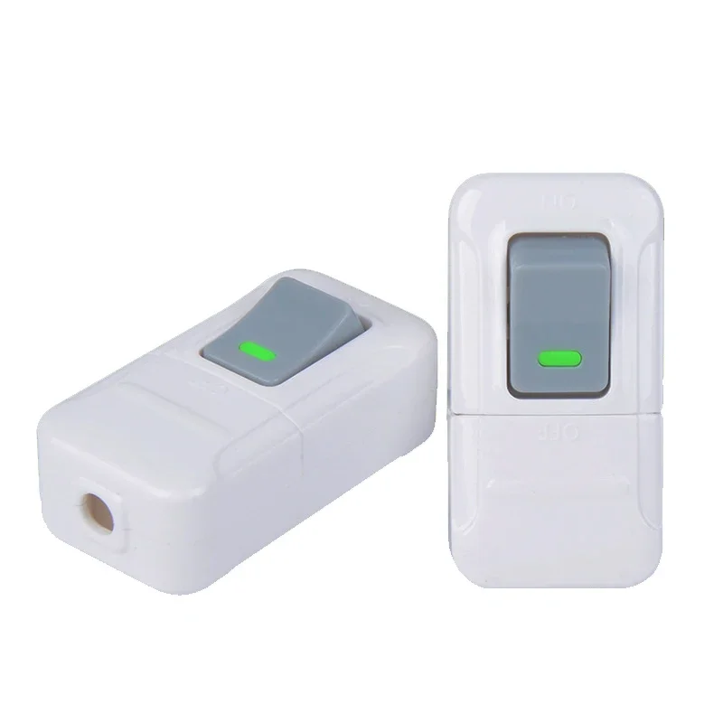 1PCS  White ON OFF Push Button Switch Table Led Lights Online Midway Control Switch Cab Bedside Lamp Power Switch 10A 250V