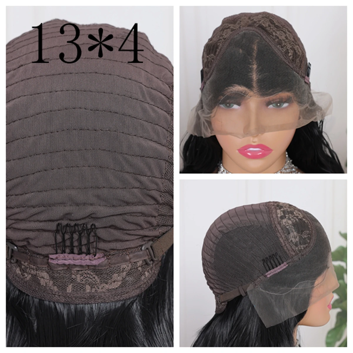 شعر طويل ناعم مستقيم أسود اللون الاصطناعية 13X4 HD الدانتيل الباروكة الأمامية للنساء السود Prepucked مع شعر الطفل شعر مستعار غلويليس #6