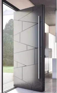 YyhcFashion-Portes en alliage de zinc de style moderne pour la sécurité à domicile, porte pivotante d'entrée de sécurité, serrure multipoint avec Smart Loc