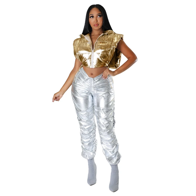 معطف النساء سترات معاطف مقنعين سستة جاكيتات سترة دون أكمام مثير Y2k الشارع الشهير سترة أنيقة Y2k مفتوحة Stith خريف شتاء 2025