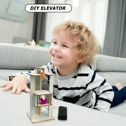 Interactive DIY Science Experiment Kit Painted Hydraulic Excavator Model Technology Engineering Physics Concepts Craft Toys