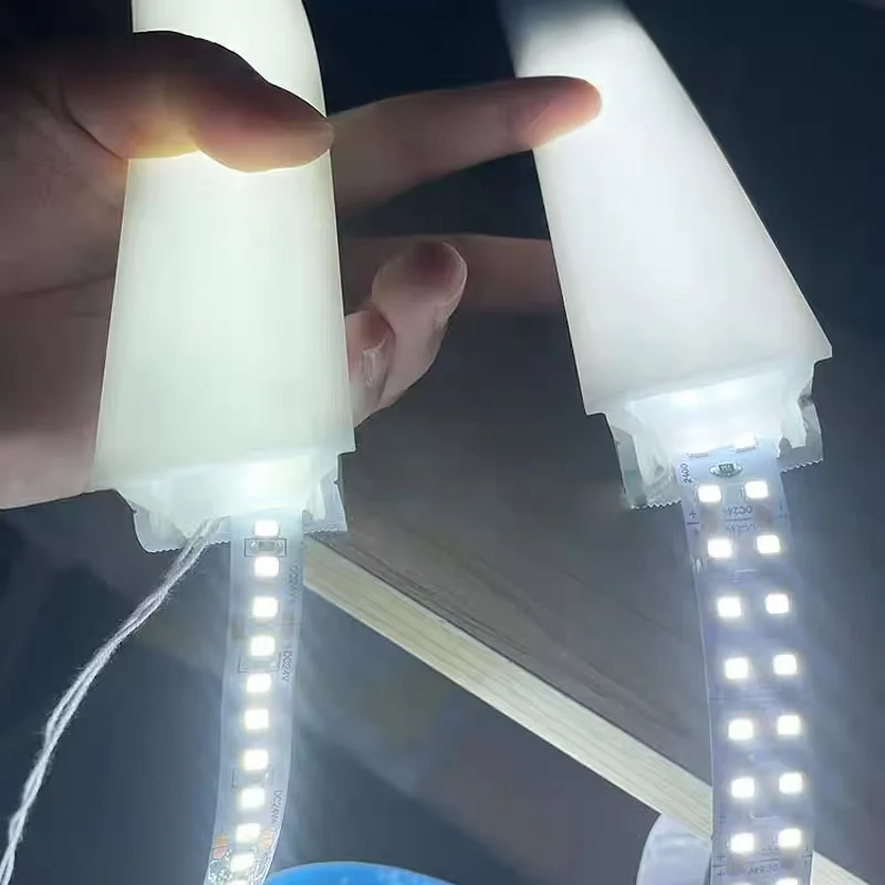 White Black Embedded Silicone Neon Tube Strip Light Flexible Silica Gel Channel Diffuser Waterproof Outdoor Diy Linear Lamp