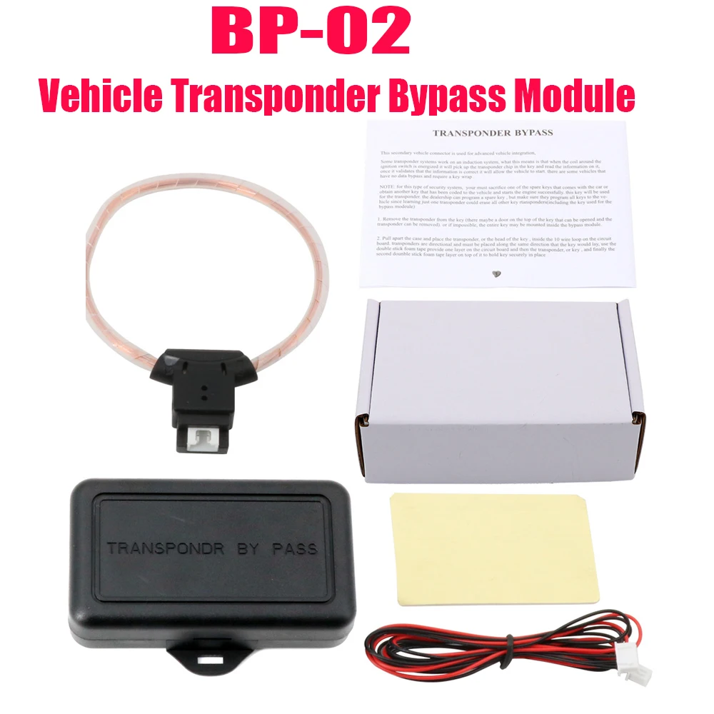 Car Alarm Transponder Lmmobilizer Bypass BP-02 Module For Car With Chip Key Applied In Remote Engine Start & Stop Button & PKE