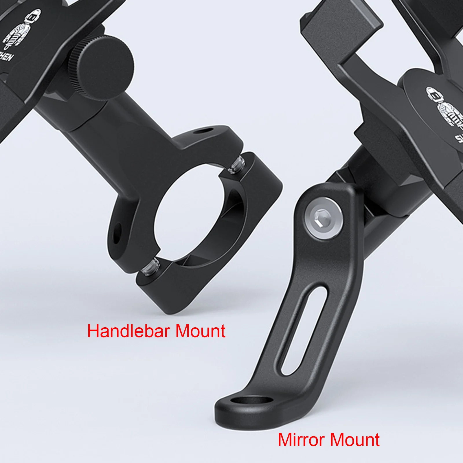 

Motorcycle Phone Holder Aluminum Alloy Motorcycle Phone Mount 360 Degree Rotation Cell Phone Holder Fits All Phones 2.4-3.7inch