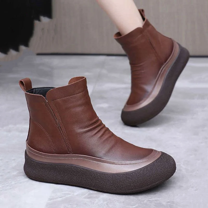 

Women Fur Ankle Boots Retro Shoes Winter Snow Cotton Boots 2025 Trend Sneaker Warm Sport Shoes Comfort Chelsea Boots Mujer Botas