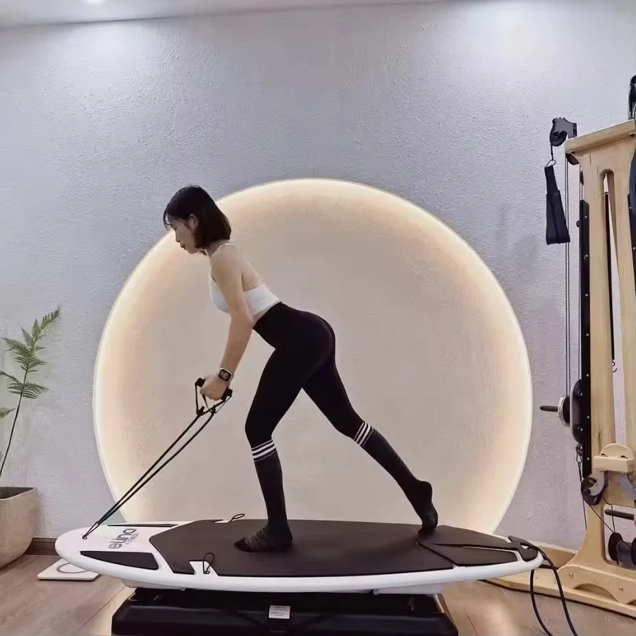Pilates  Land Surfboard Core Trainer Yoga Gym Home Balance Board Surfing Machine Surfboard