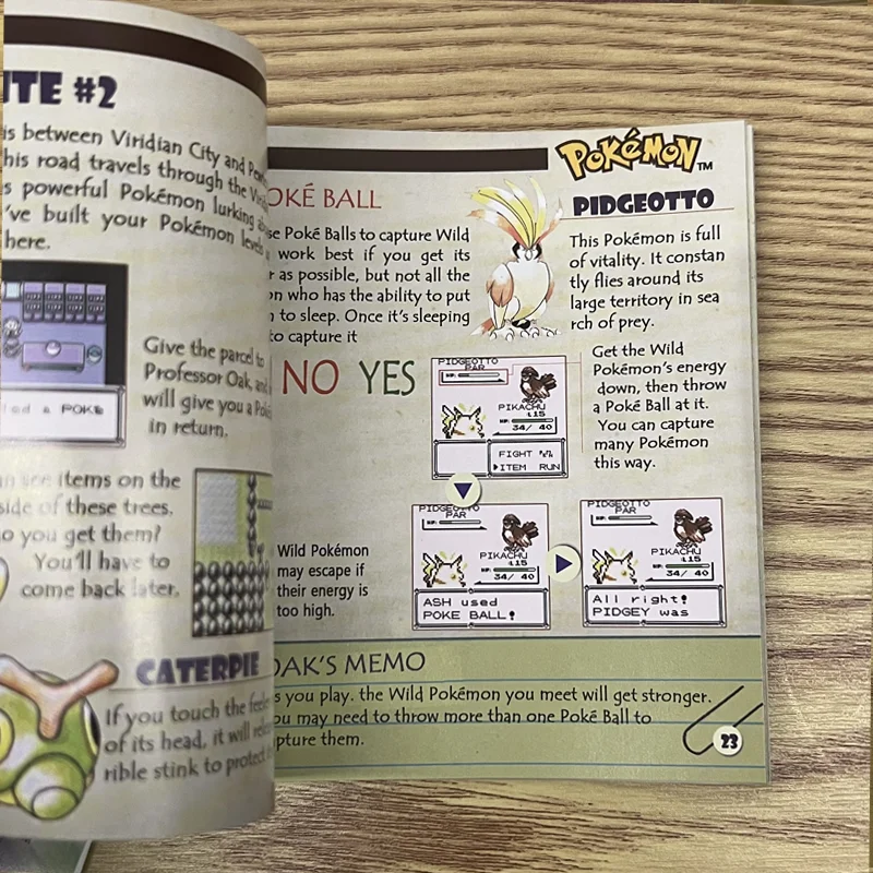 Pokémon Yellow Jogo GBC na Caixa, 16 Bit, Concha de Alta Qualidade, Cartucho De Jogo De Vídeo, Guia De Treinadores Com Manual, Fan Made