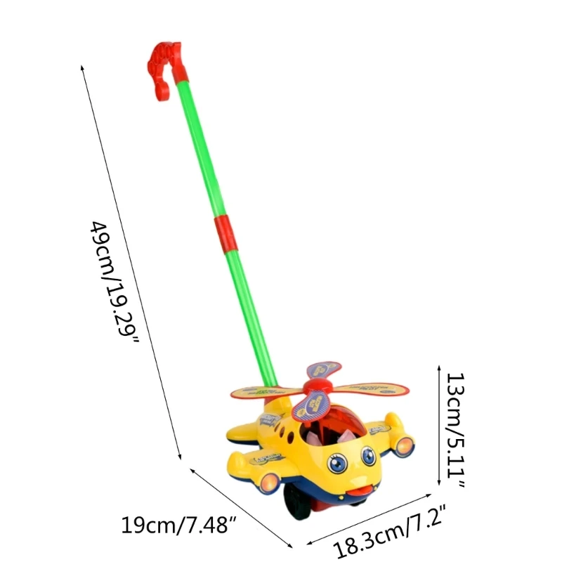 Juguete de empuje de plástico para bebé, juguete para aprender a caminar para niños y niñas, D5QA