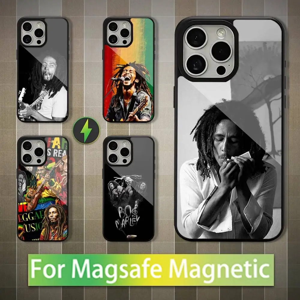 

Hot B-Bob M-Marley Singer Phone Case For iPhone 16,15,14,13,12,11,Pro,Max,Plus,Mini,Magsafe,Magnetic Wireless Charging Case