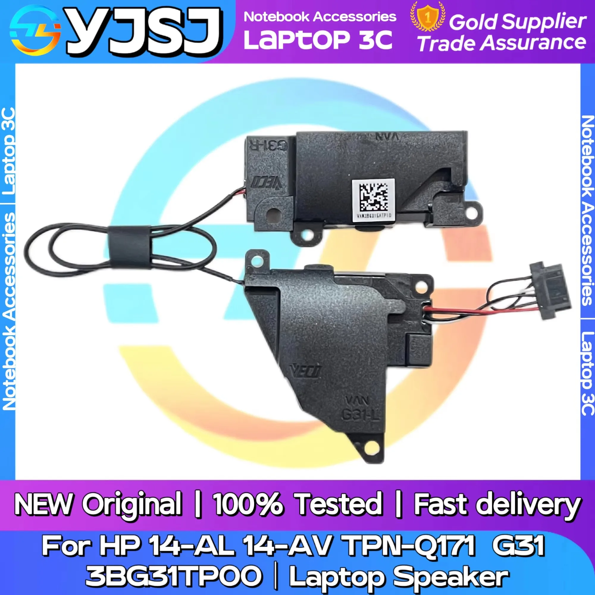 New Original Laptop Notebook Speaker  For HP 14-AL 14-AL115NA 14-AL027TX 14-AV TPN-Q171 3BG31TP00  built-in speaker horn audio