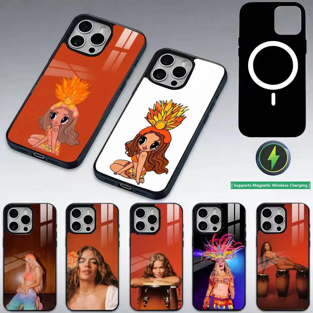 T-Tropicoqueta K-Karol G Phone Case For iPhone17,16,15,14,13,12,11 Plus,Pro Allows magnetic wireless charging