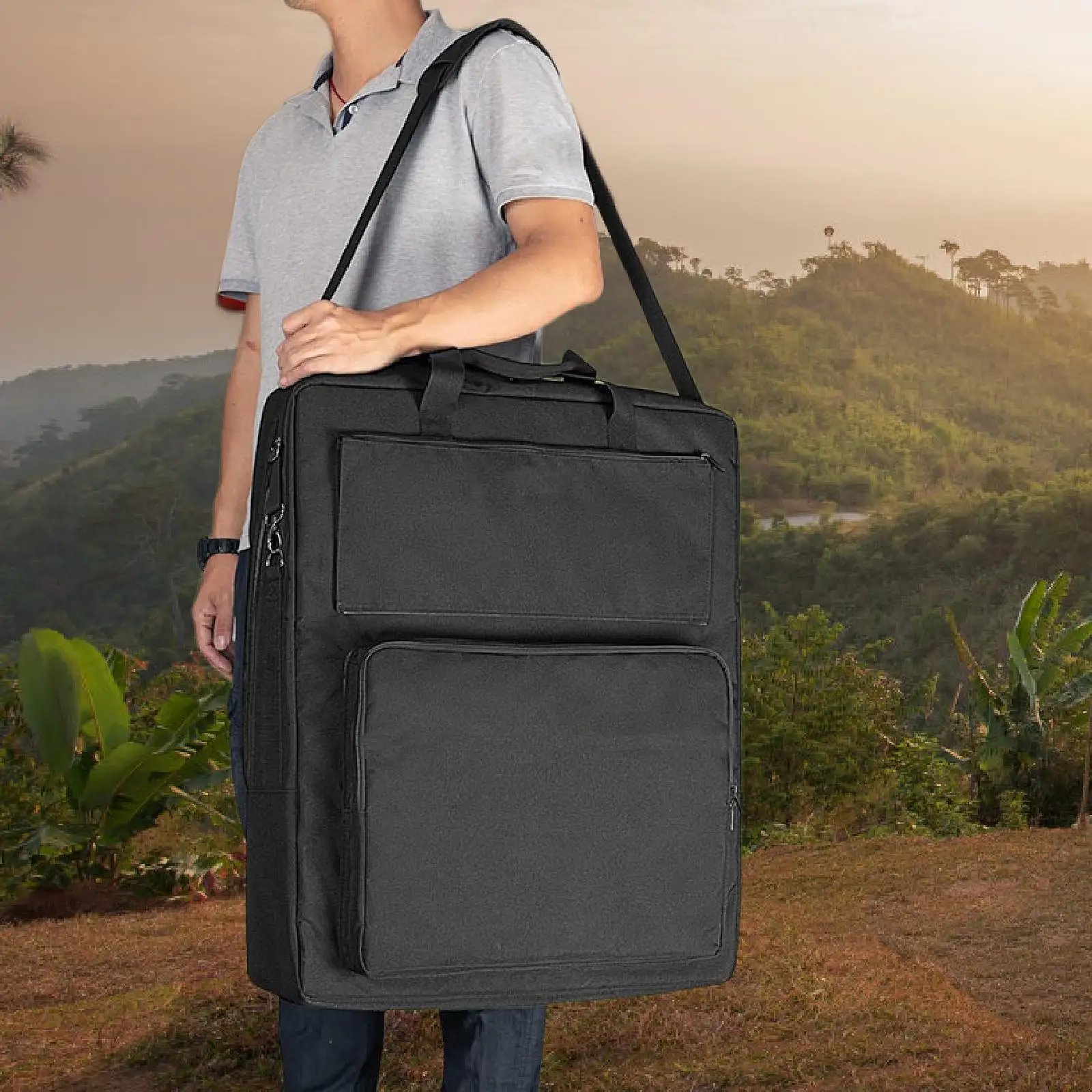 

Solar Panel Storage Bag with Shoulder Strap Protective Carrying Case Travel Case for Marine Boat Hiking Yacht Outdoor Garden