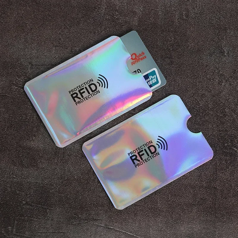 1PC Anti-Scan Card Sleeve Credit NFC RFID Card Protector Anti-magnetic Aluminum Foil Portable Bank Cards Holder Card Case Purse