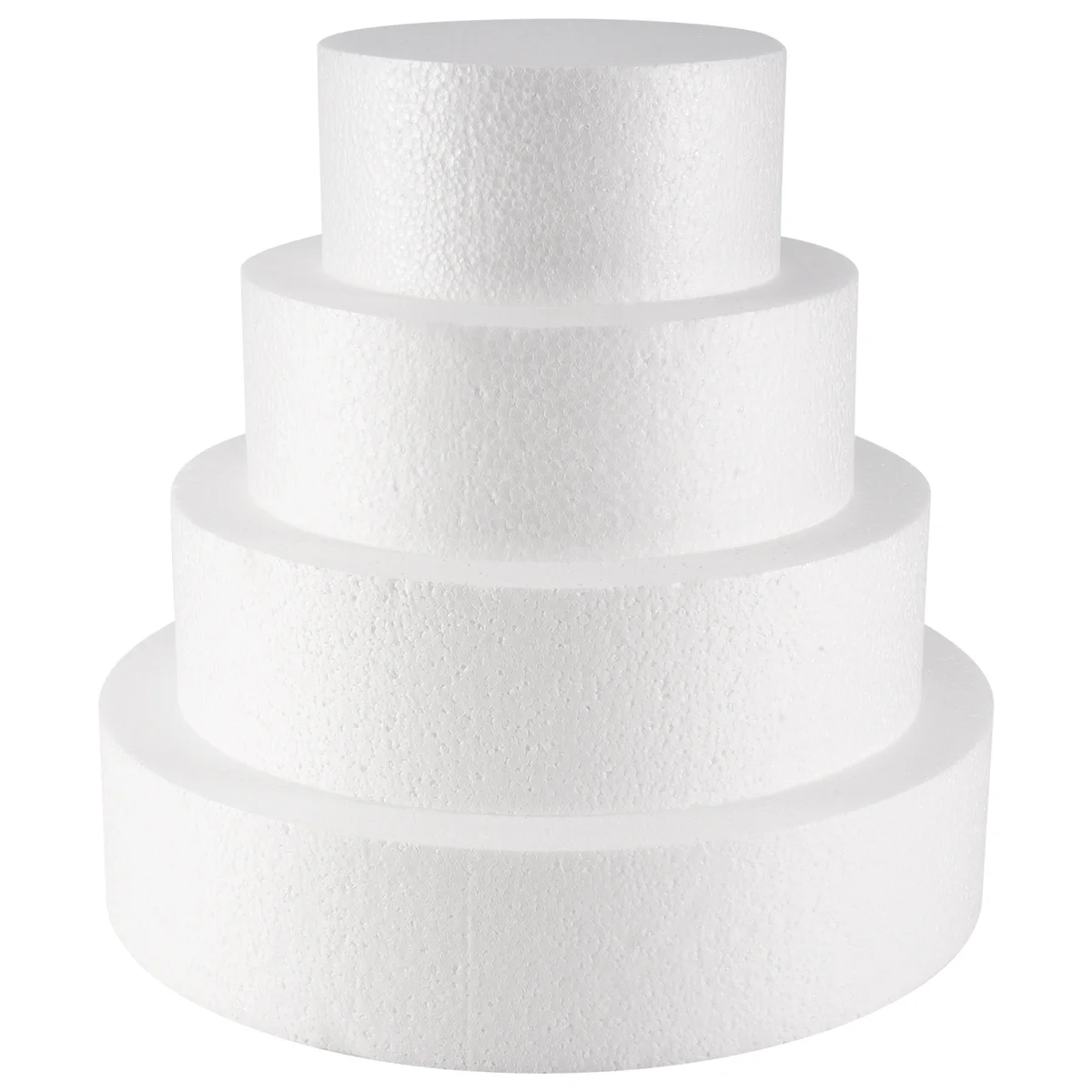 4 Pack Foam Cake Dummy for Decorating and Wedding Display,Sculpture,Modeling DIY Arts,Kids Class,Floral