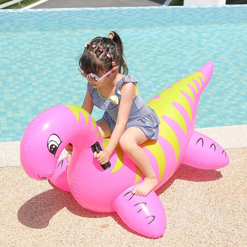 Passeio inflável em brinquedos dragão vermelho com alças piscina flutuante para crianças verão piscina jangada diversão piscinas de praia festas decoração