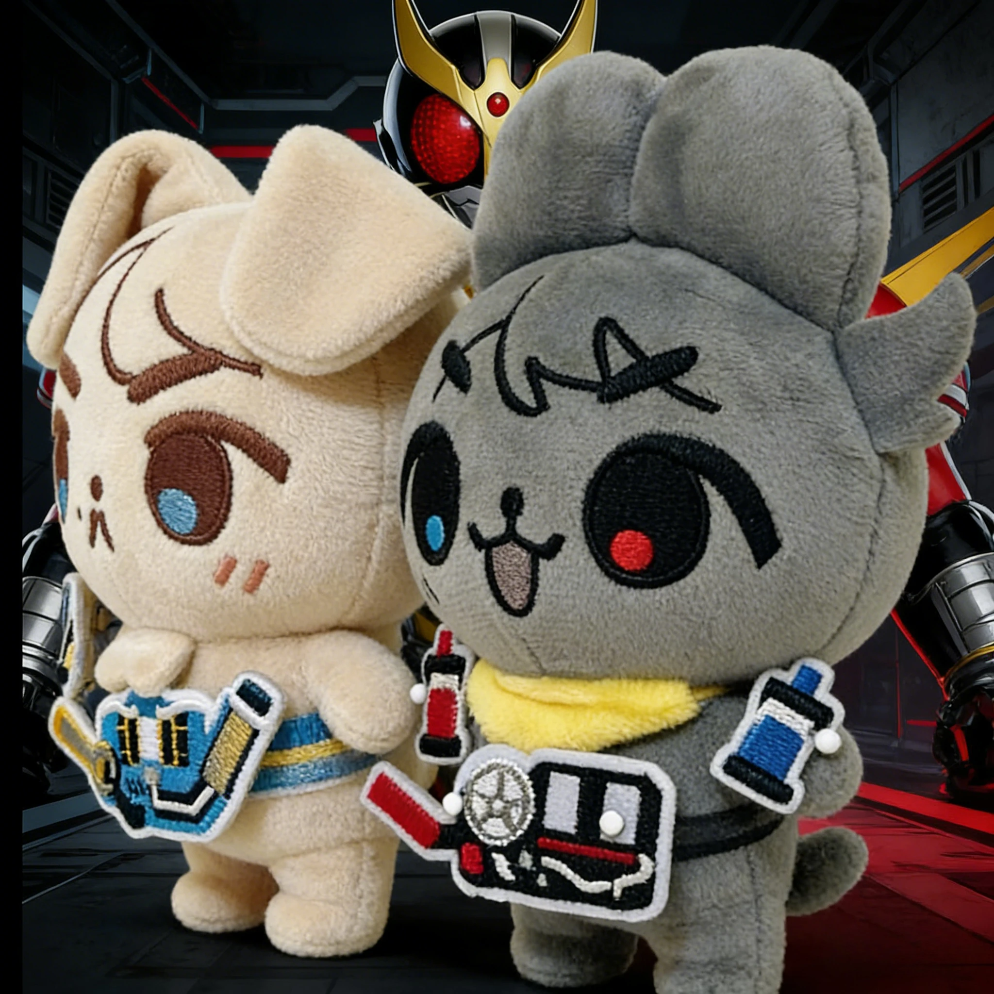 

10cm Kamen Rider Build Best Match Set Chibi Animal Plush Sento Kiryu Ryuga Banjo Cosplay Stuffed Doll Pendant Backpack Gift