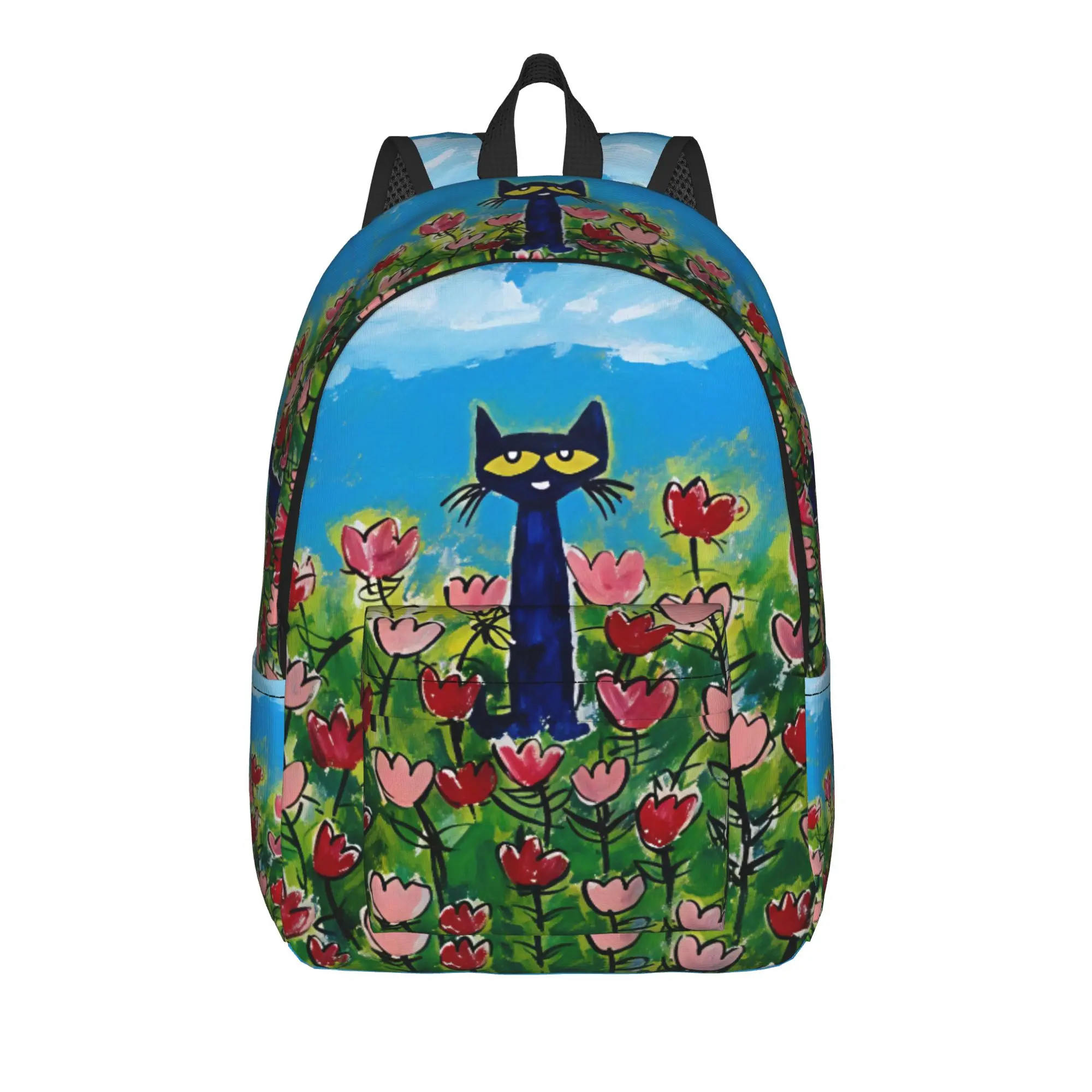 Pete The Cat Stars Comic Backpack  University Backpacks Boy Modern School Bags Design Big Rucksack
