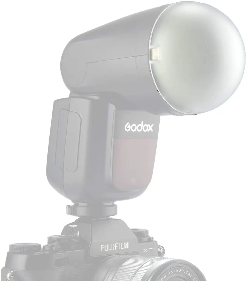 AK-R11 diffusore a cupola, compatibile per Godox H200R Round Flash Head Godox V1 Flash Series V1-S, V1-N, V1-C, AD200 Pro, AD200
