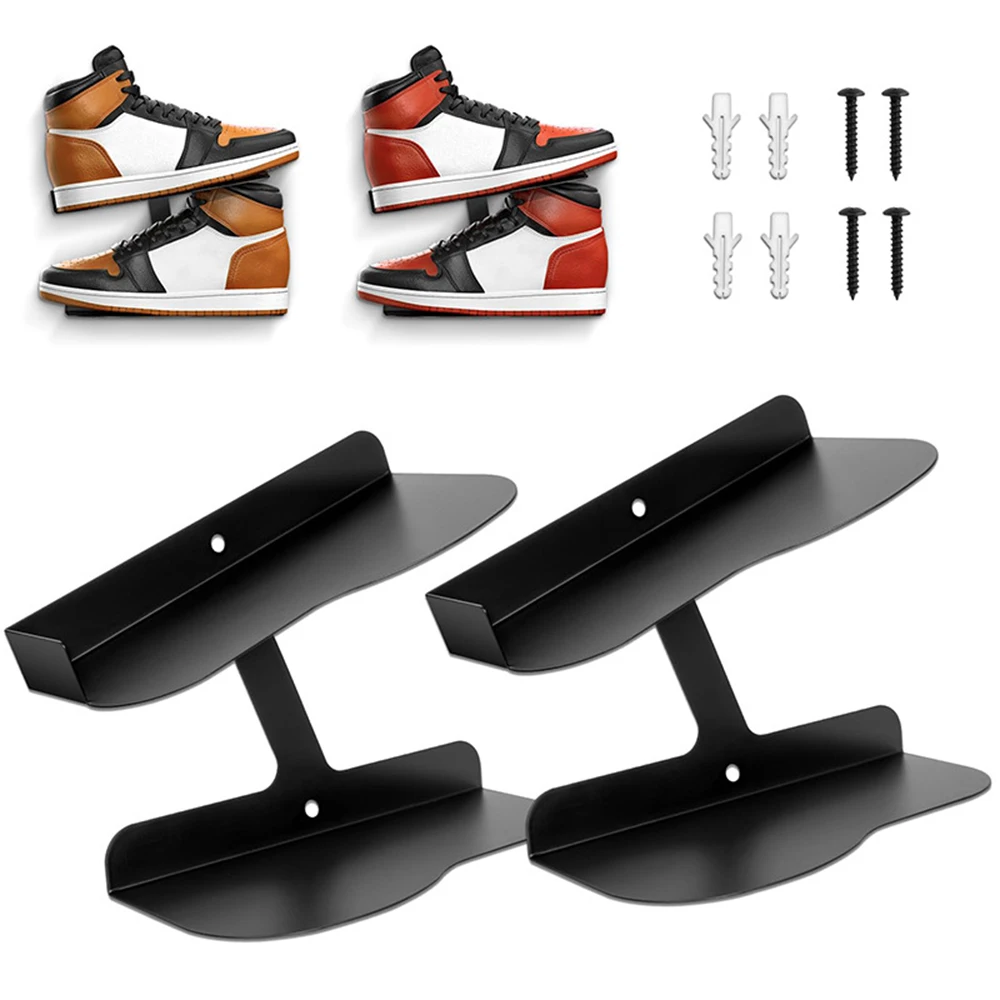 رف أحذية عائم، دعامة أحذية رياضية، معرض إعلان جامعي مثبت على الحائط، جدار عرض متجر الأحذية